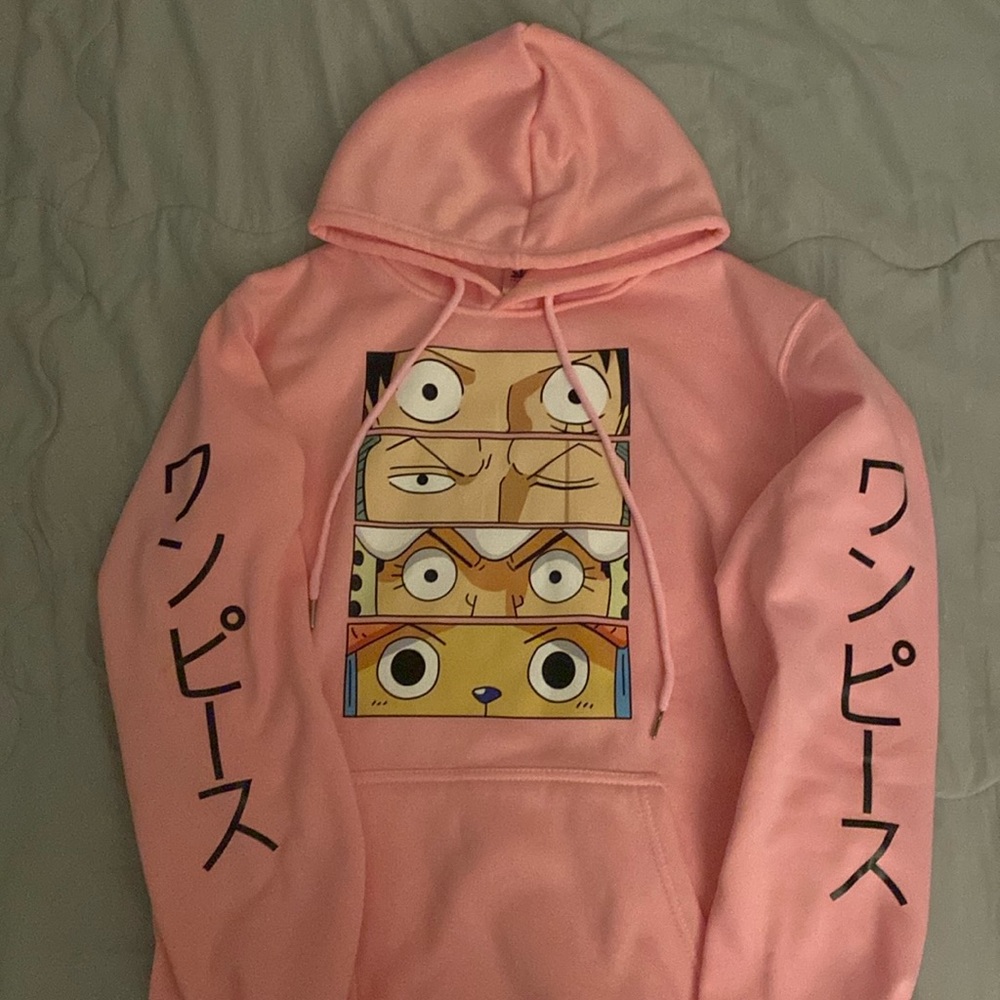 ONE PIECE PINK HOODIE LARGE